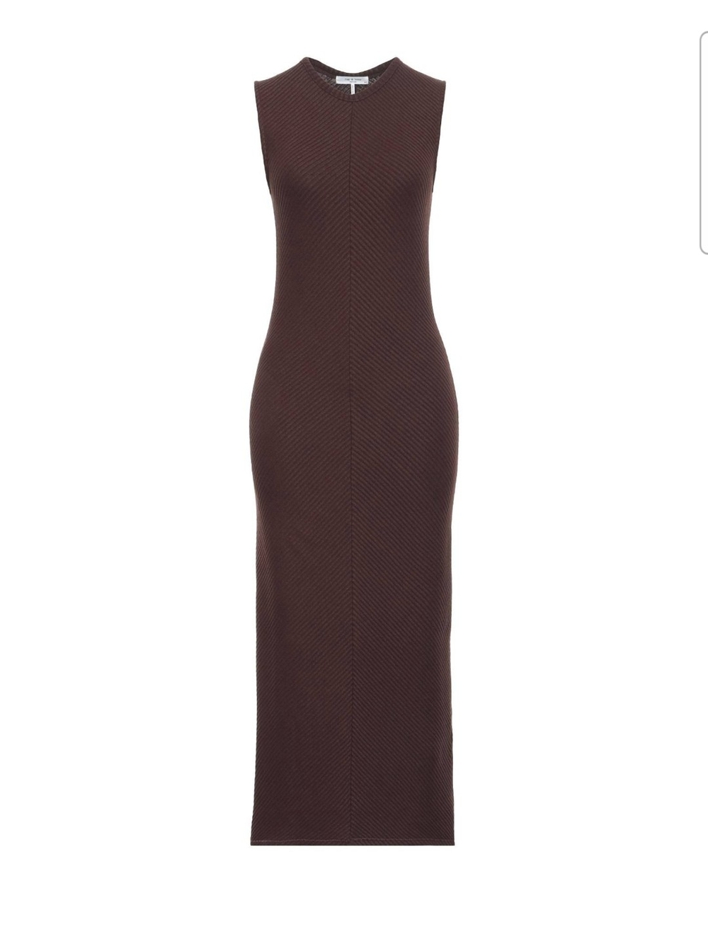 Rag & Bone Sleeveless Ribbed Maxi Dress - Brown